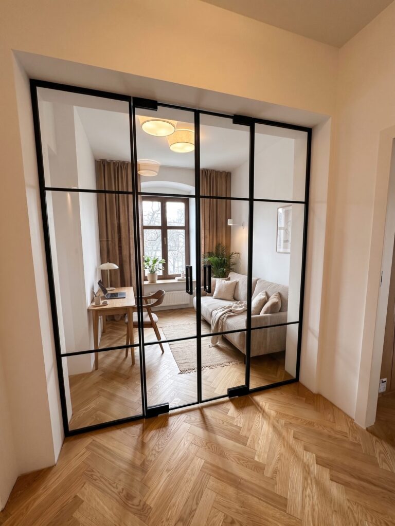 Drzwi wahadłowe loft w pokoju