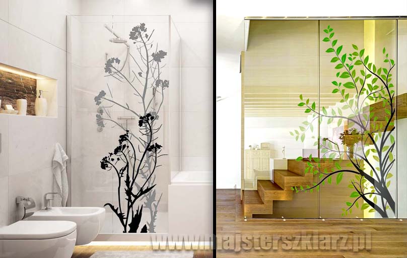 Kabiny prysznicowe ze wzorem