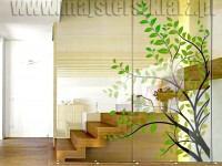 Ścianki szklane ze wzorem