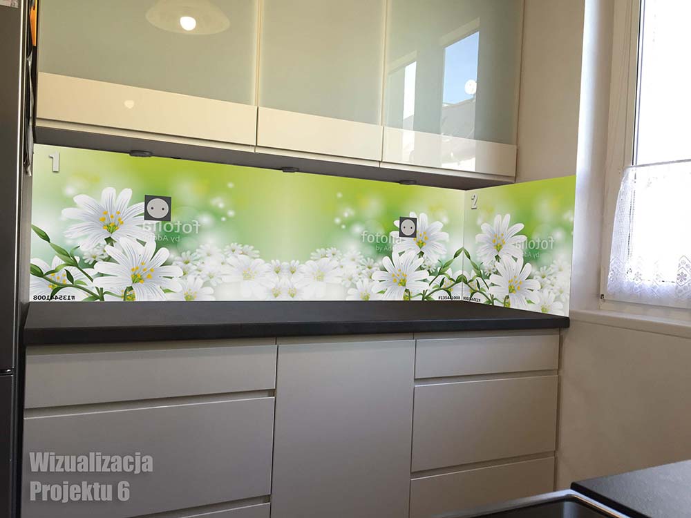 szklo kuchenne na sciane