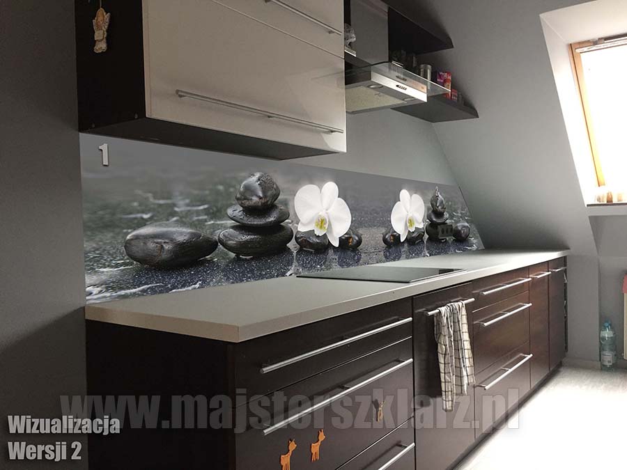 szklo na sciane w kuchni