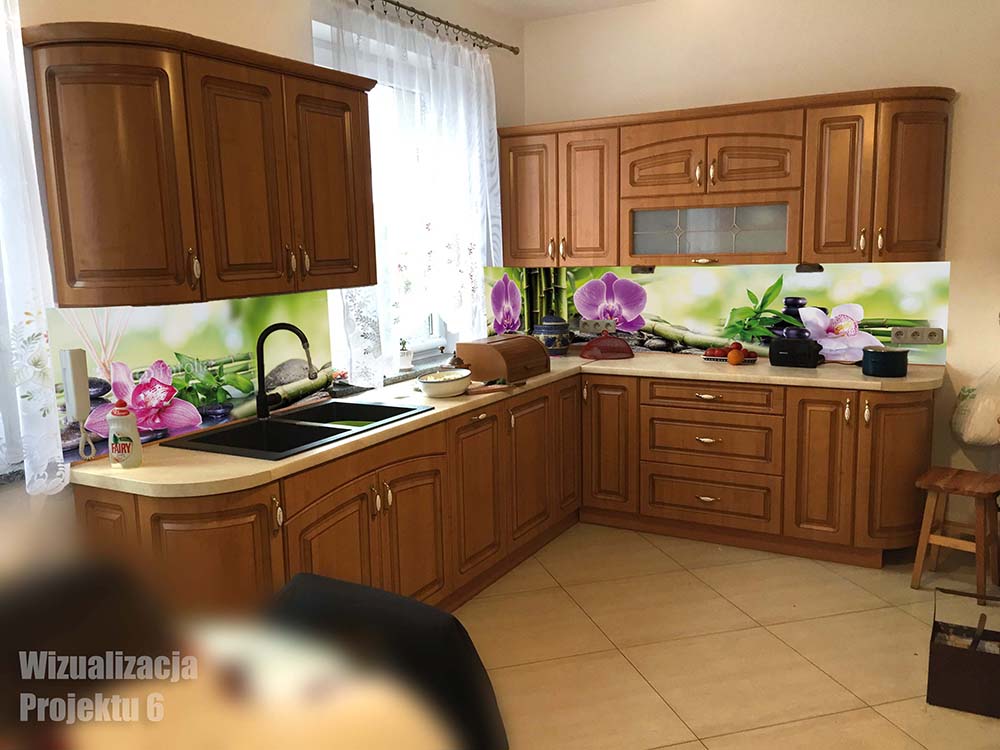 wykonczenie kuchni szklem